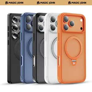 MAGIC JOHN 360 Degrees Rotating Magnetic Stand Phone Case for iPhone and SamSung