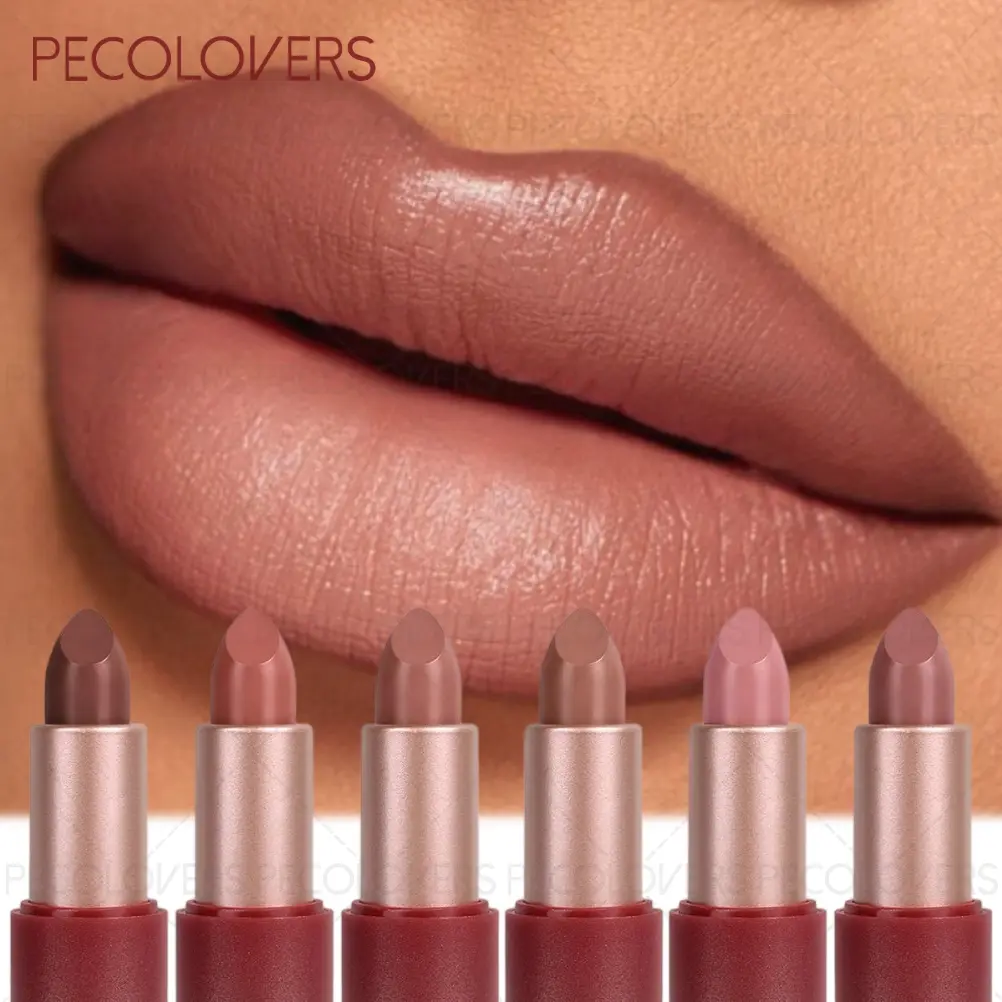 6pcs/set Matte Lipstick, Cream Texture, Various Shades, Suitable for Autumn and Winter, Ideal for Christmas, Halloween, and Holiday Parties
