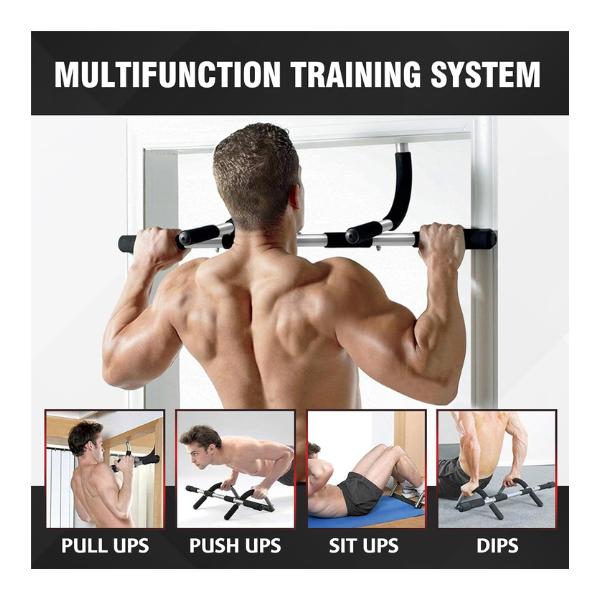 Upgrade Pull Up Bar for Doorway - Max Capacity 440 lbs, Portable Upper Body Workout Bar for Strength Training
