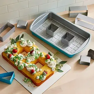 Pampered Chef NUMBERS AND LETTERS CAKE PAN Nonstick Shaped