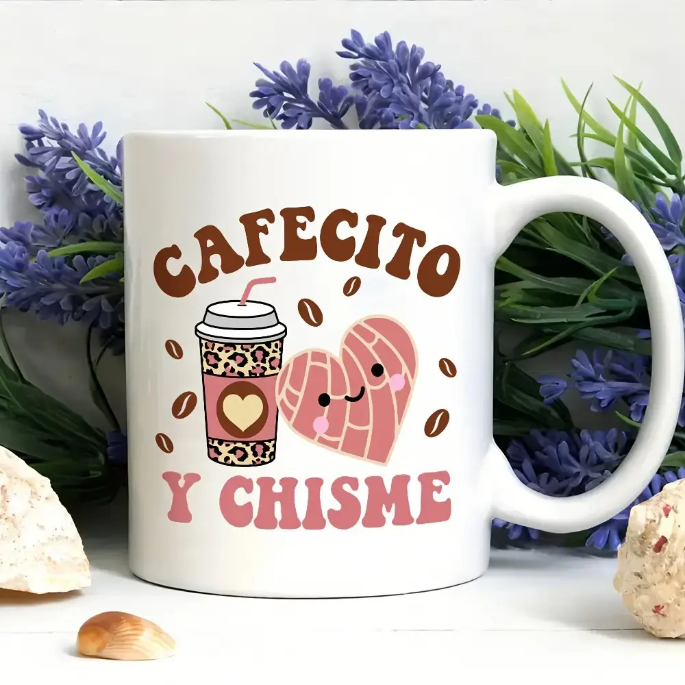 for the Ultimate Coffee & Gossip Session - 'Cafecito y Chisme' Mug, 11oz, Dishwasher Safe, A Playful Gift for Friends Who Love Catching Up Over a Warm Drink!