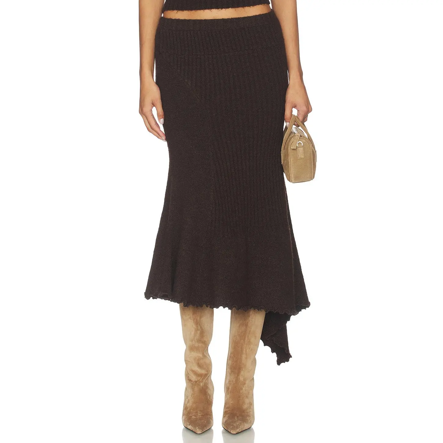 With Jean Fia Skirt in Chocolate