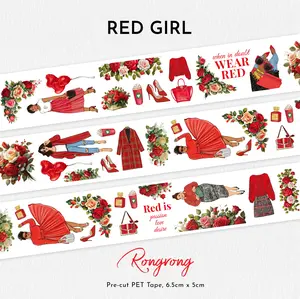 Red Girl Pre-cut PET Tape
