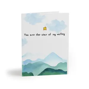 Stardew Valley Card For Valentines Day, You Are The Star Of My Valley, Couples Gift Featuring Detailed Colorful Designs Inspired By Favorite Villagers From Pelican Town Ideal For Holiday Decoration