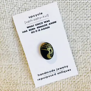 Upcycled 1920's Gilded Peacock Lapel Brooch Magnet | LIMITED EDITION