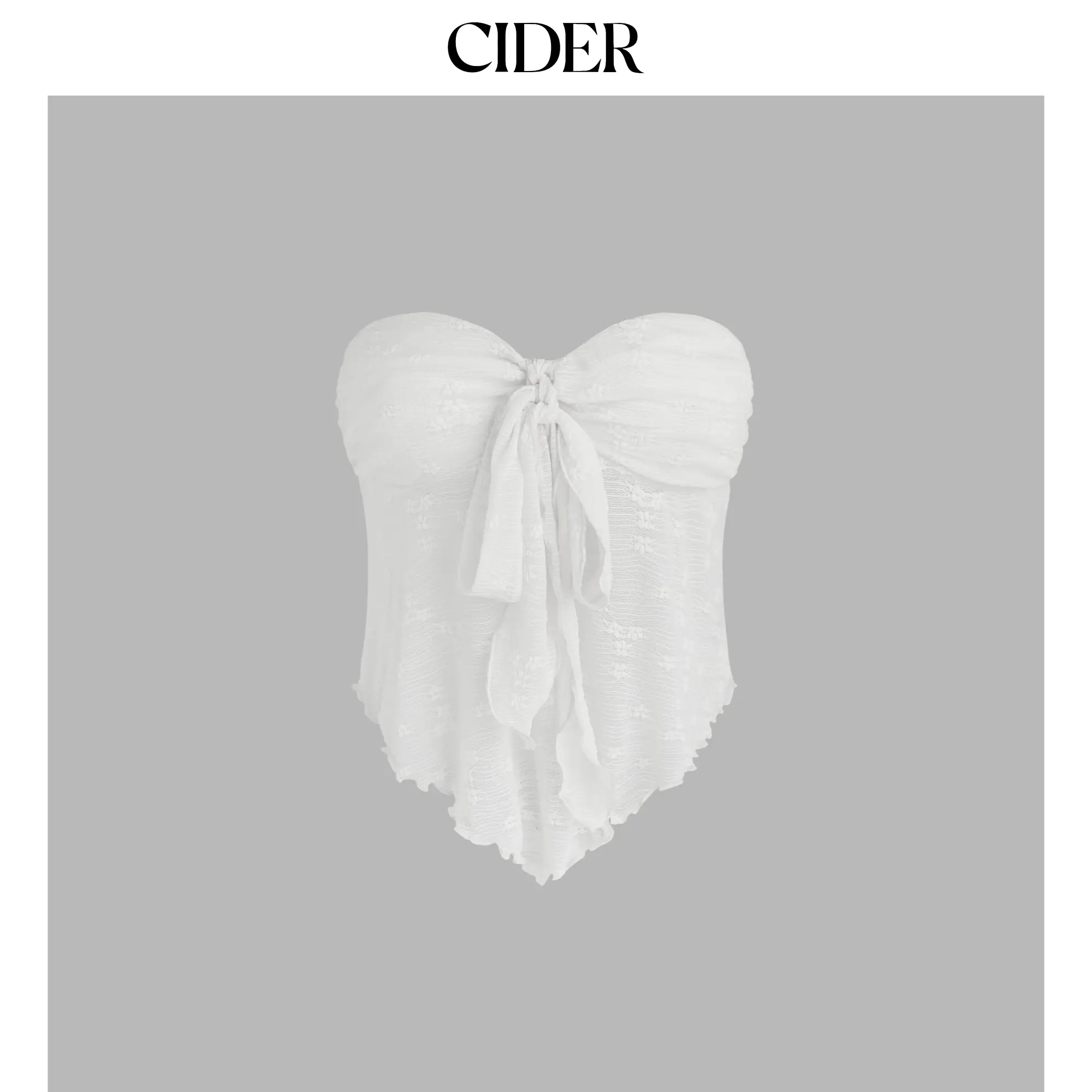 Cider [9 colors, size 0-10] Floral Tie Front Tube Top