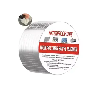 1MMX15CMX5M Aluminum Butyl Tape for Roof and Leak Repair Waterproof Sealing Tape Silver tape for RV Repair Window Glass Silicone Patching Pipe Sealing Free  Delivery
