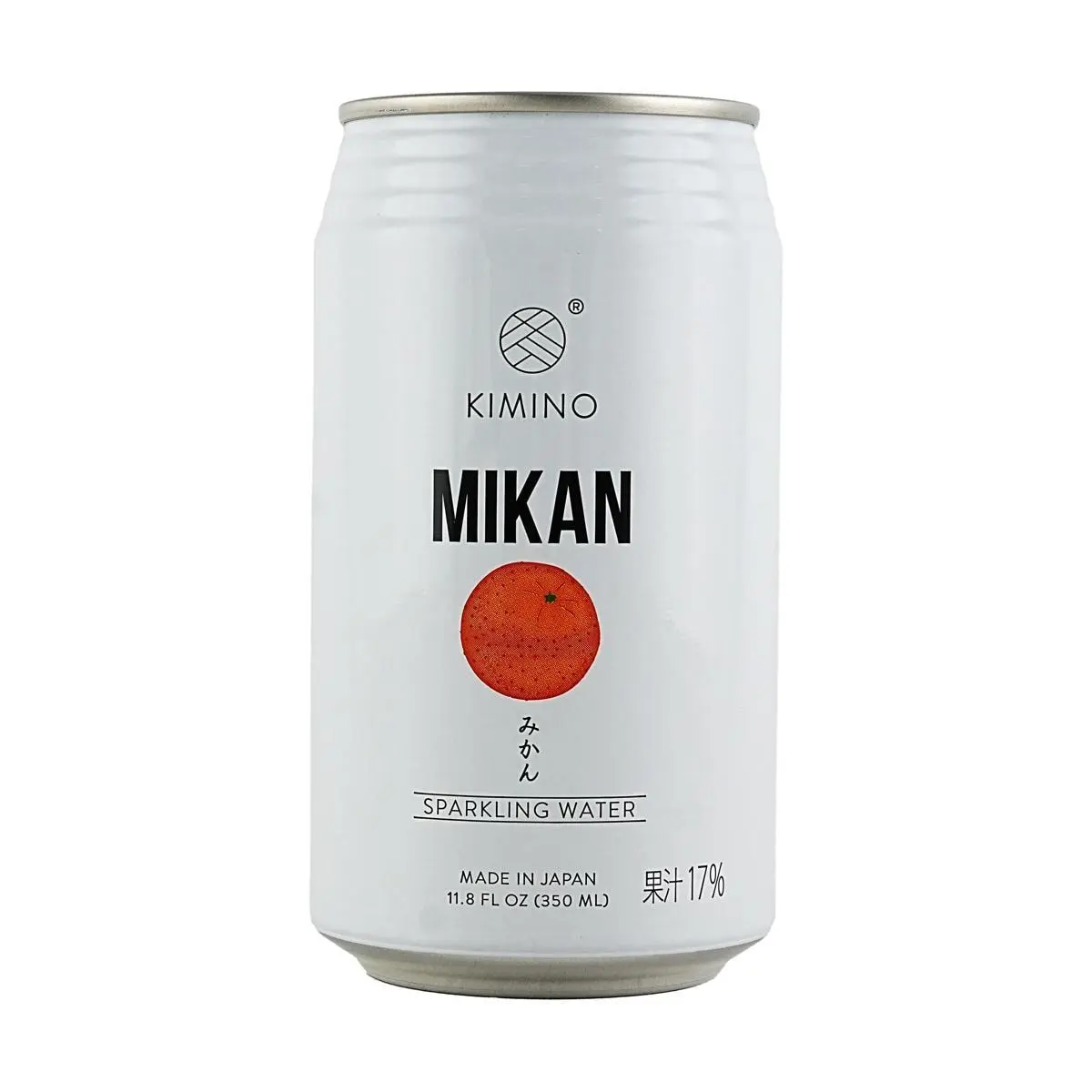 KIMINO Japanese Orange Sparkling Water 350ml - Low Calorie, Zero Fat, Refreshing Citrus Drink