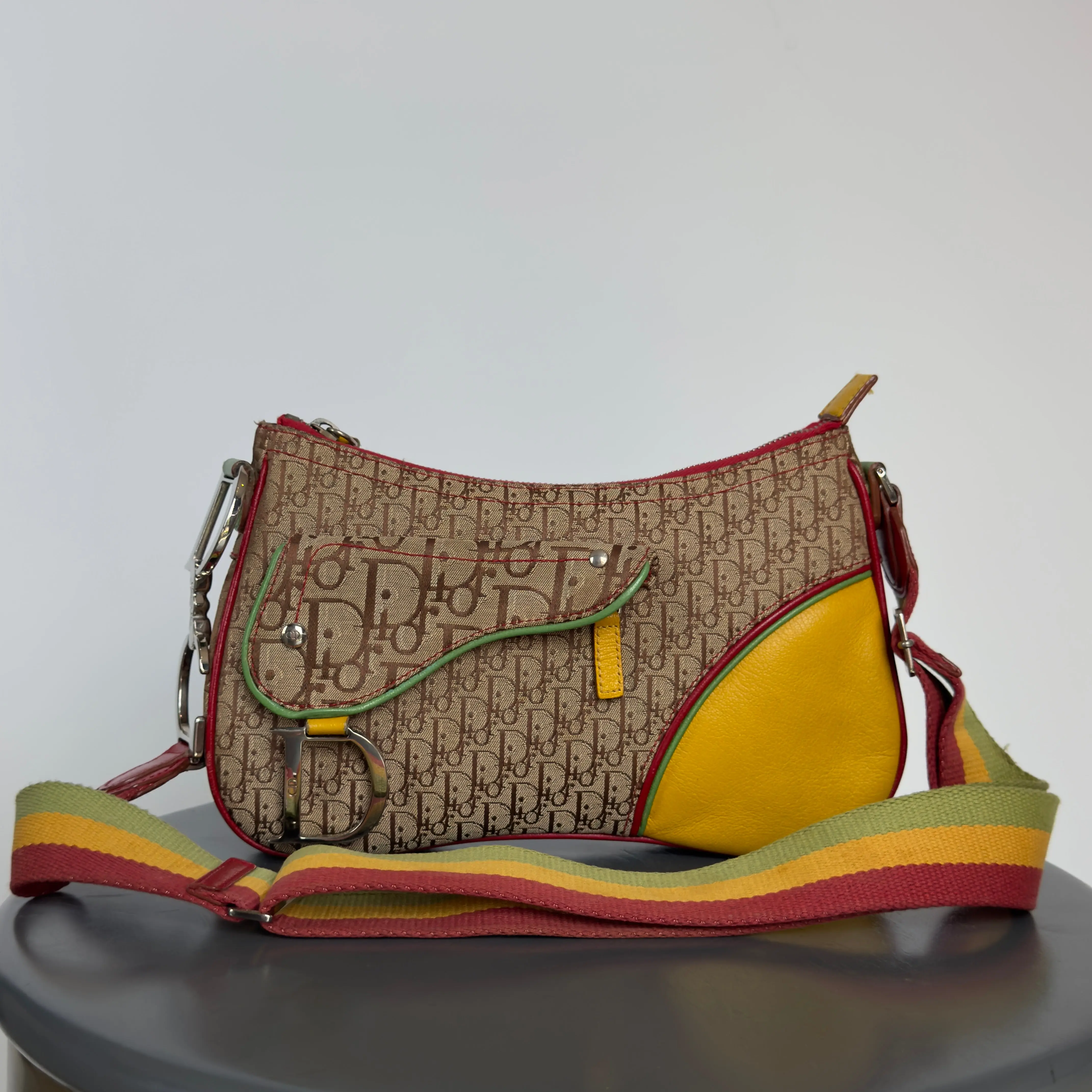 Pre-owned denim Shoulder Bags Dior Diorissimo Rasta Trotter Shoulder Bag