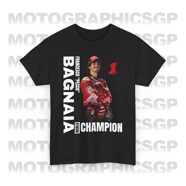 Pecco Bagnaia 2024 Ducati Shirt, MotoGP World Champion Merchandise, Racing Tee, Road Racing Apparel, Bagnaia Ducati Team Tee