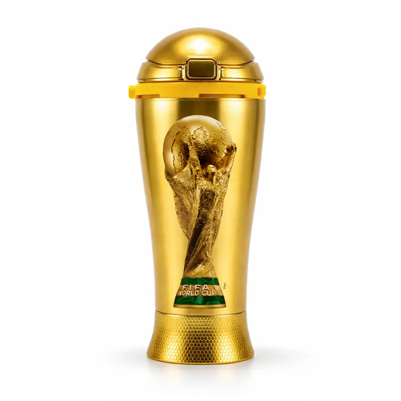 [FIFA World Cup 2026] Officially Licensed Fan Memorial Cup, 24oz Double-Wall Insulated Water Cup with Built-In Cheering Whistle, Premium Soccer Event Fan Merchandise & Gift