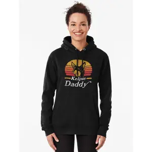 Retro Vintage Australian Kelpie Daddy Pullover Hoodie PZJ