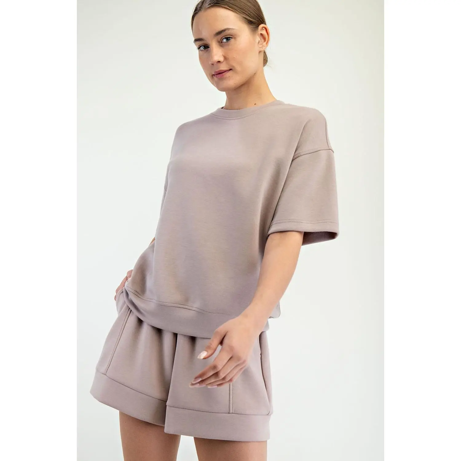 MODAL SCUBA BASIC SHORT SLEEVE TOP BY RAE MODE