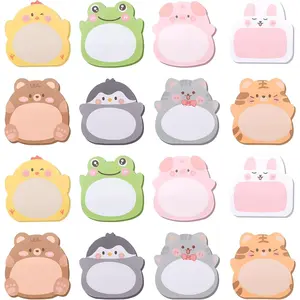 16 Packs Sticky Notes Cartoon , Self-Stick Note Pad Set, Cute Sticky Labels Shaped Memo, Book Tabs Funny Novelty Annotation tabs for Gifts  Office