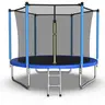 Mersco Heavy-Duty Recreational Trampoline (8FT/10FT/12FT/14FT/15FT/16FT) - Rust-Resist Steel Frame, High Safety Enclosure Poles, Heavy-Duty Ladder, Foam Padding, 240lbs Max Capacity, Outdoor Backyard Kids' Active Play Gift, Recreational Trampolines