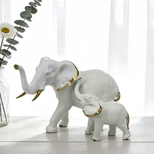 Gold Elephant Art Sculpture, Modern Luxury, Nordic Minimalist Style, Ideal for Home Decor, Office Desk, Gift for Special Occasions