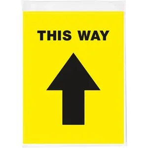 Avery AVE83022 Vinyl Removable Directional Floor Decals - "This Way" Print & Message Home Decor Stickers, Pack of 5