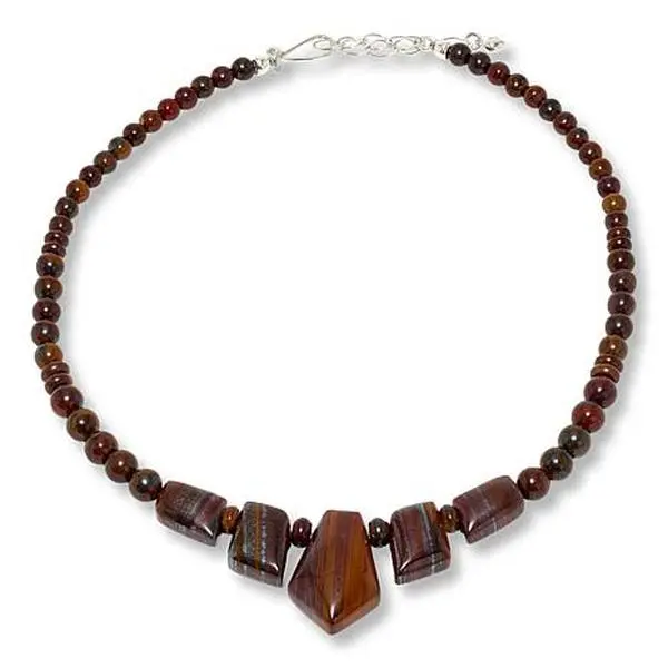Mine Finds by Jay King Sterling Silver African Tiger Chalcedony 18" Necklace