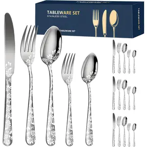 Silverware Set, 20 count Stainless Steel Flatware Set, Silverware Set for 4,Mirror Polished Cutlery Set, Tableware Set Includes , Fork, Spoon