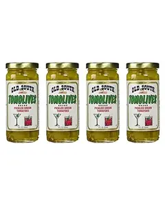 Old South Tomolives Pickled Green Tomatoes 8 Oz Jar 4 Pack - Gourmet Garnish