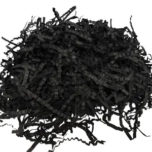 Midnight Black Crinkle Cut Paper Shred – Thick, Premium Gift Box Filler – Small Business Packaging