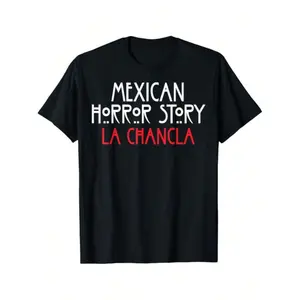 All-Season 100% Cotton T-Shirt, Funny Mexican La Chancla Survivor Mexican Horror Story T-Shirt Print, Soft And Comfortable, Perfect For Outdoor Work, Excursions, And Laid-Back Moments