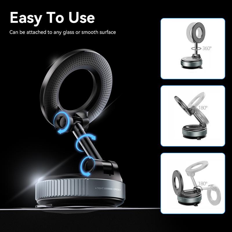 Magnetic Phone Holder for Car,Magnetic Phone Holder with Suction Cup, Vacuum Car Mount for iPhone 17 16 Pro Max,Phone Holders for Your Car Magnetic