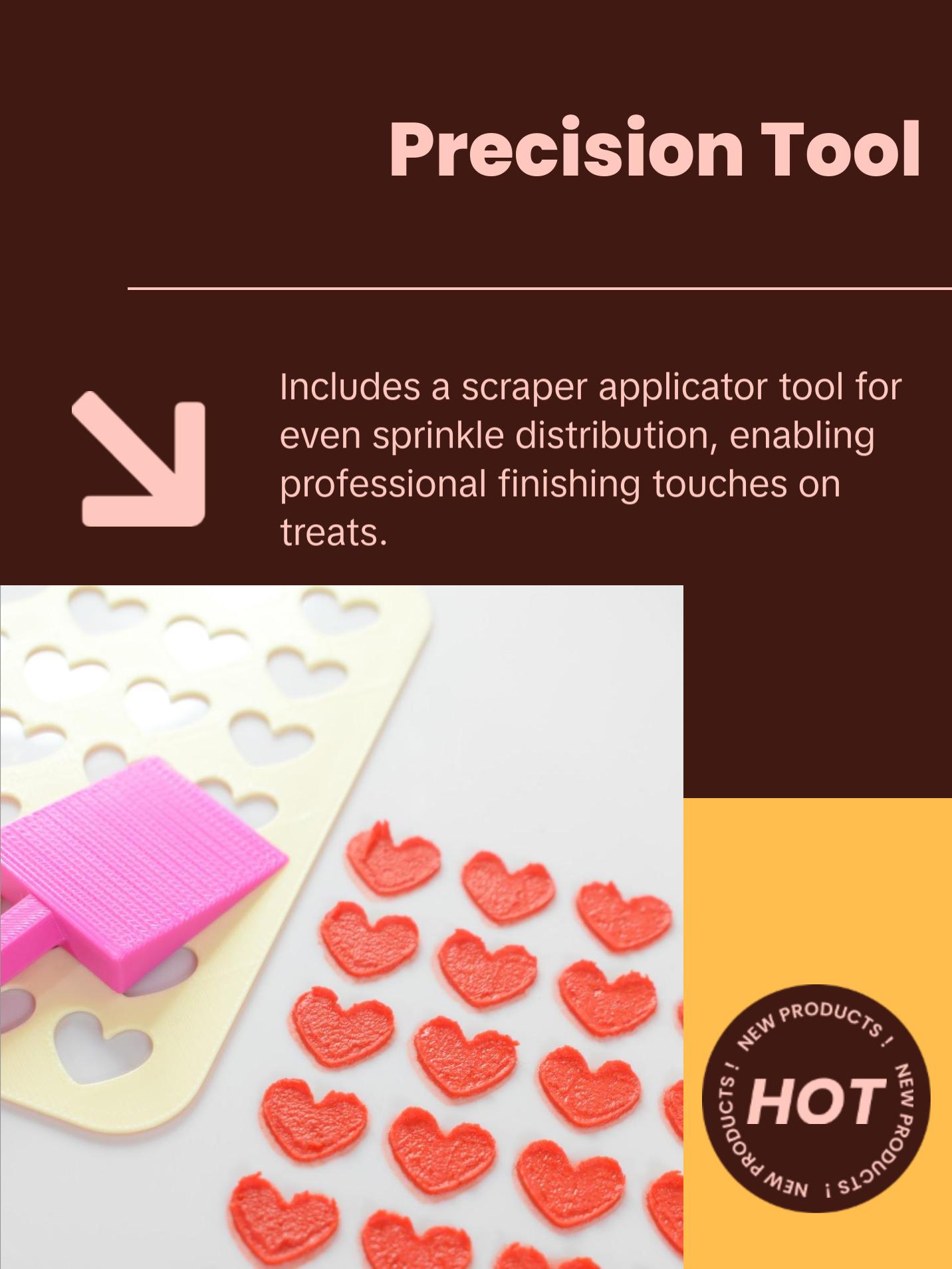 5pc DIY Sprinkle Stencil Set,6,8,10,12mm sizes. Make Your Own Stencils includes FREE SCRIBE