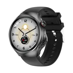5 Ultra Smartwatch for Men & Women, GPS Compass NFC Wireless Charging, Dual Display Ai Voice HD USB Charge Compatible Android iOS