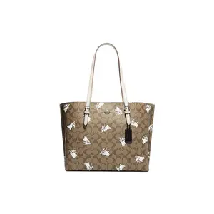 COACH x White Rabbit Collab Mollie Tote Bag with Leather Details and Zipper Closure for Women