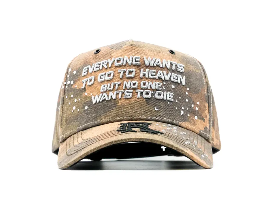 RUDE AWAKENINGS HEAVEN AND DEATH III BEIGE MENS SNAPBACK HAT RDHEAVENDEATH