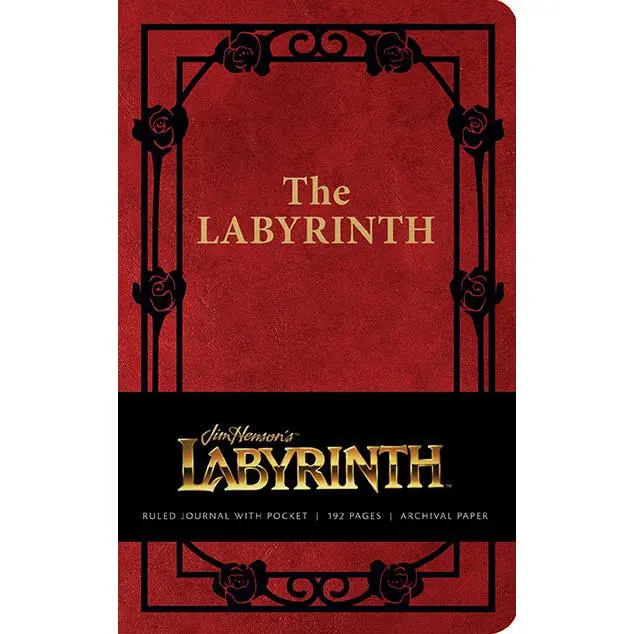 Labyrinth Replica Book Hardcover Ruled Journal - 192 Pages Writing Pad for Film Fans, with Ruled Pages, Pocket, Ribbon Marker for Mementos (Office Stationery)