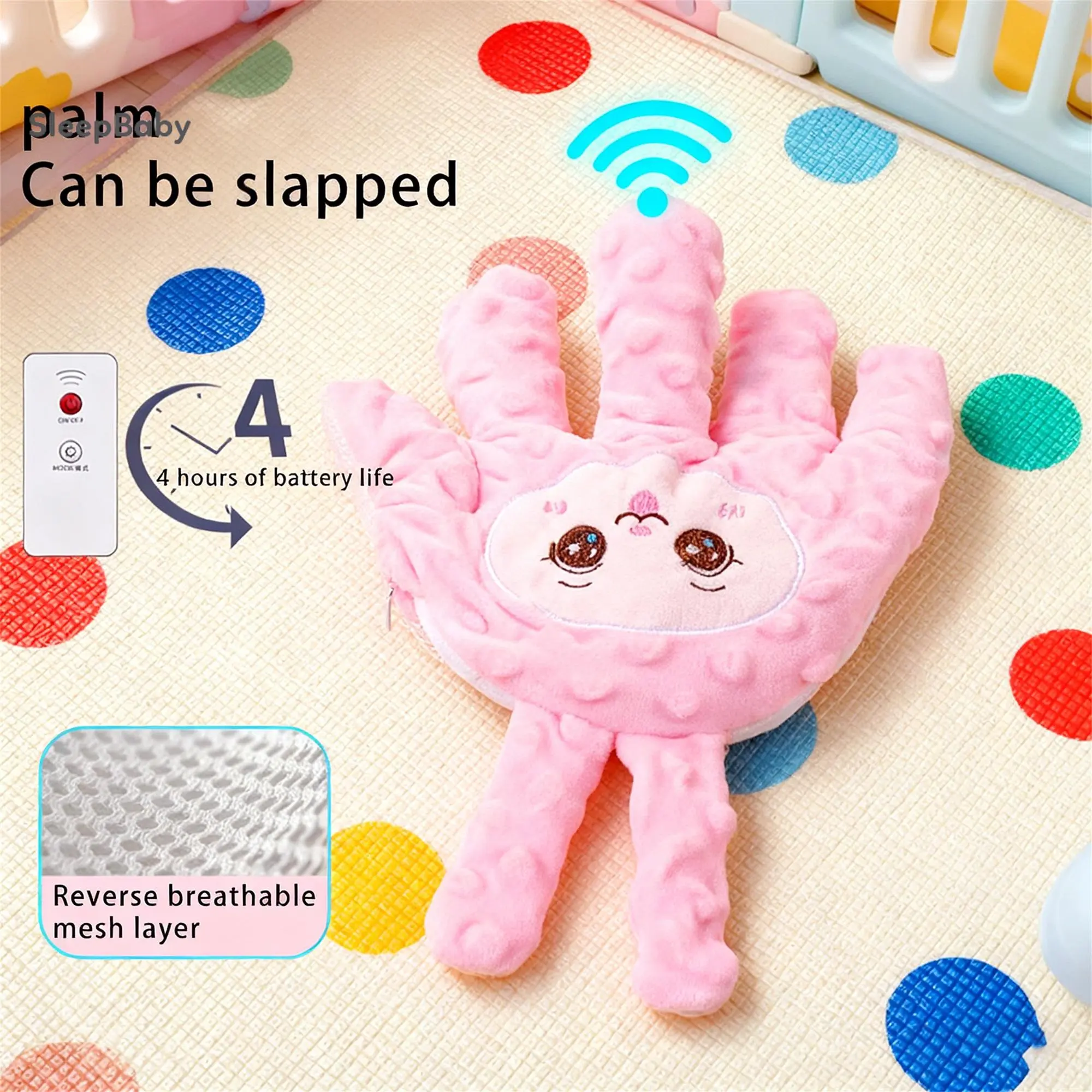 Baby Soothing Palm Glove, Bunny/Bear Design, Rechargeable Automatic Startle Prevention for Sleeping, Baby Accessories