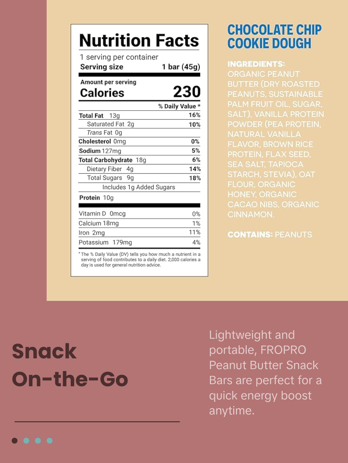 Sweet Tooth Variety 12 Pack - FROPRO Peanut Butter Snack Bars