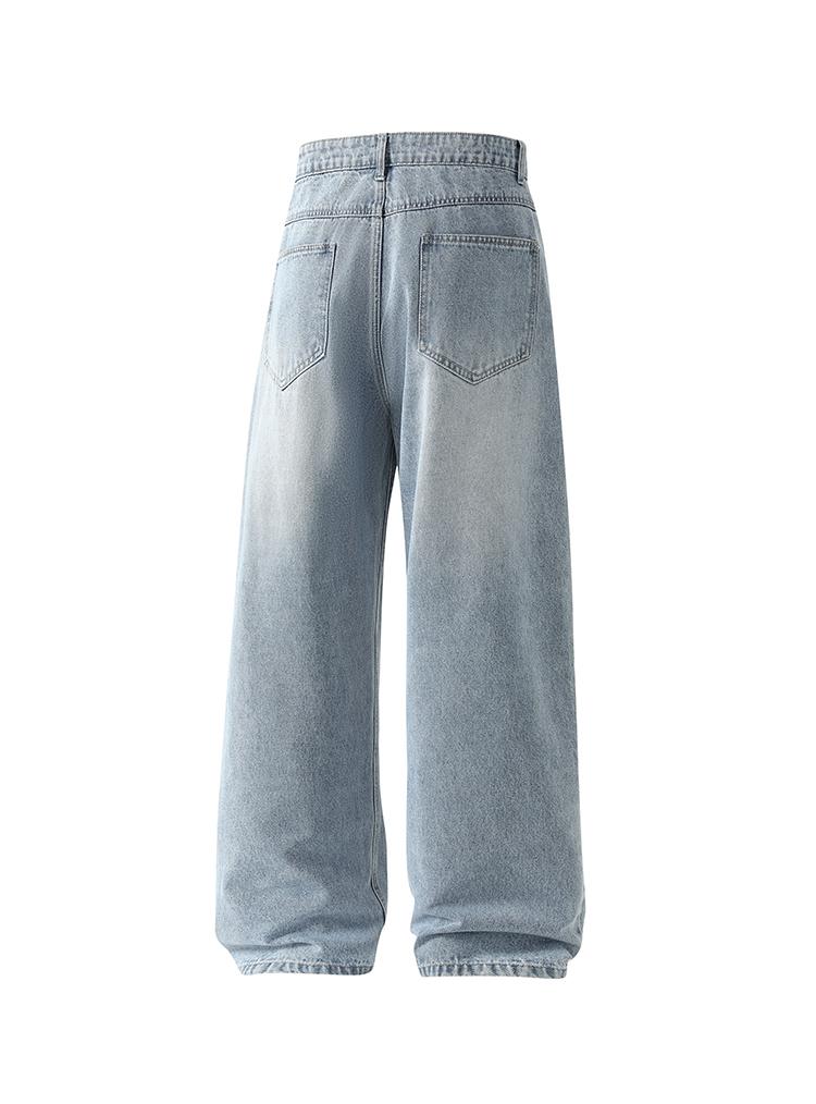 4-pack men’s jeans for autumn/winter, high cotton content, simple versatile straight-leg classic vintage jeans—men’s pants suitable for everyday commuting and casual wear.