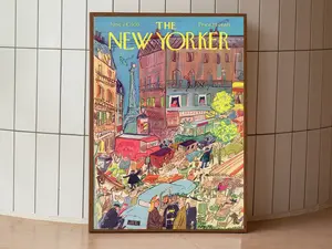 The New Yorker - Aesthetic Poster Decor Artwork Ornaments Wall Decoration Artistic Modern Abstract Design Cityscape Print