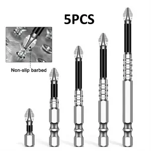 5PCS [50+65+70+90+150L] High Magnetic Screwdriver Bit Set, High Strength Magnetic Durable Screwdriver Bit Set, Universal Electric Non-Slip Magnetic Screwdriver Bit