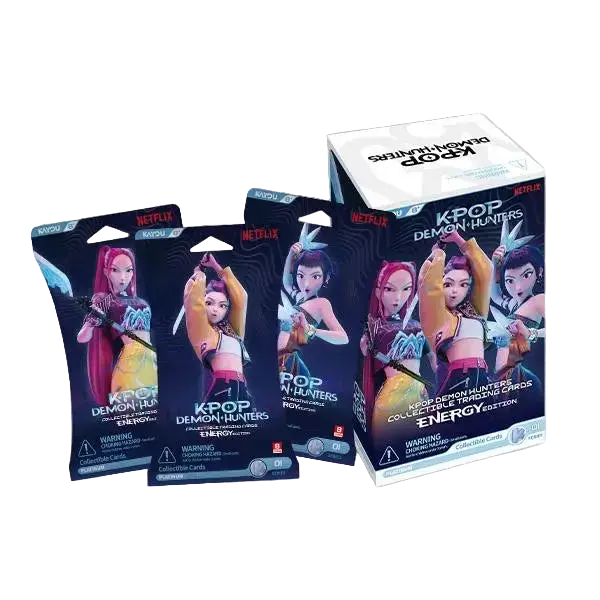 KPop Demon Hunters Collectible Trading Cards – Energy Edition 001 NA Series 1-A | Netflix Official | Sealed Booster Box & Single Packs