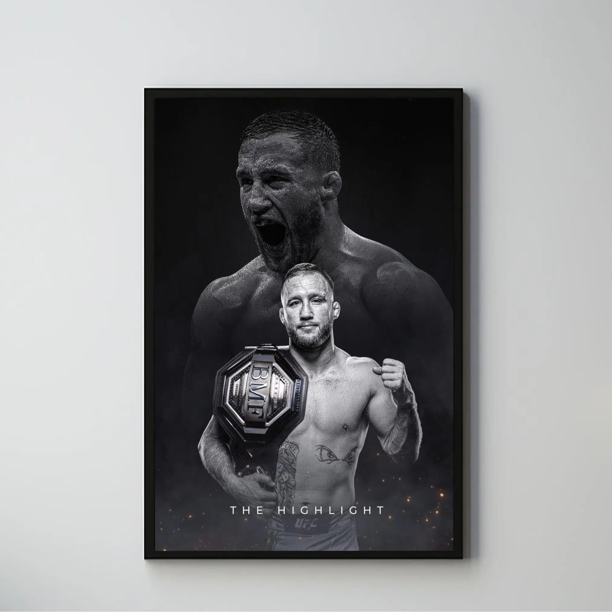 Justin Gaethje Poster, MMA Fighter Wall Print, Workout motivation, Home gym decor, Sport Posters