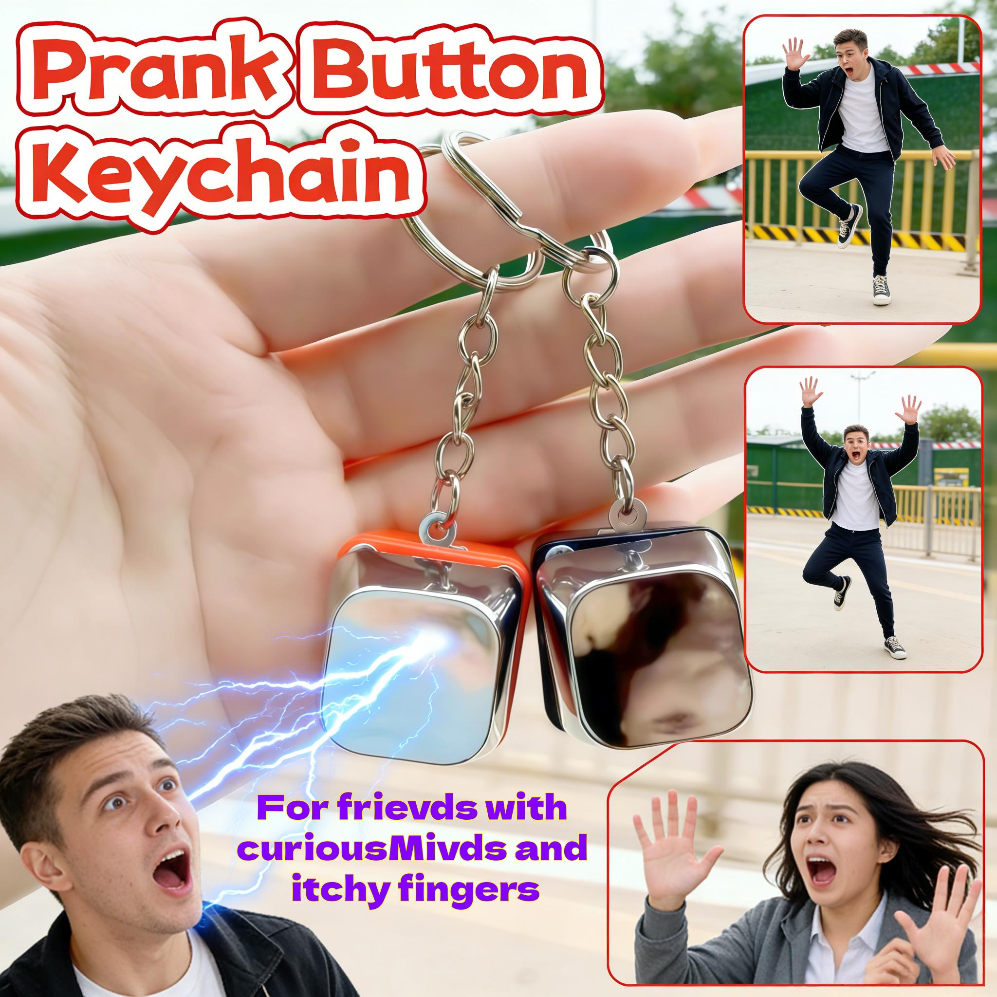 2026 New Mini Shock Keychain Prank Toy Compact Gag Gift for Friends Funny Wake-Up Jolt Prank PropMini Shock Keychain Prank Toy Funny Gag Gadget Portable Quick Jolt Prank Prop for Party Pranks