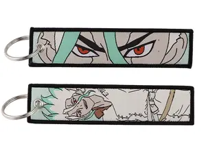 Dr. Stone Themed Embroidered Keychain