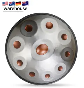 Percussion instrument Silver Golden Eye ten tone handmade handpan Drum