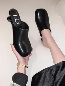 Women's Fashionable Solid Color Mule Mary Janes Pumps, Casual Comfortable Slip on Shoes for Daily Wear, Lightweight Breathable Shoes for Women & Girls