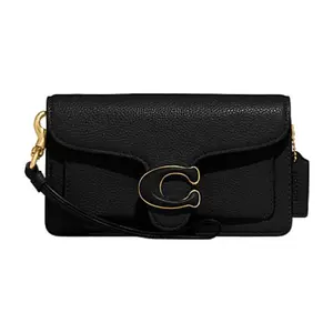 COACH Tabby 18 Detachable Chain Crossbody Bag in Black Leather for Women