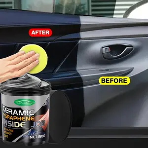 New HUB Ceramic Glaze & Graphene Car Interior Care Wax, 150g, for Dashboard, Seats, Center Console