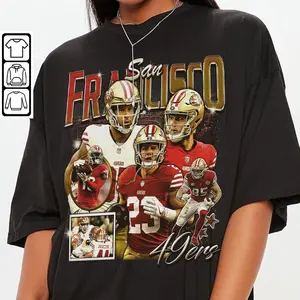 Vintage Brock Purdy Christian McCaffrey Football Shirt Unisex, Football 90s Vintage Gift for Fans