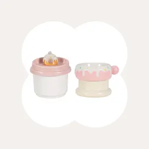 Happy & Polly Donut Series Cat Dining Set 27oz Food Bowl 42oz Water Fountain Matching Cute Feeding System for Cats