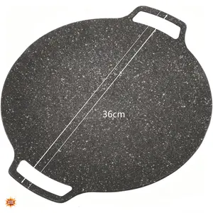 Large Cast Iron Skillet, Non-Stick Round Pan for Induction Cooktops, Portable Spatula, Suitable for Home and Camping, Durable Kitchen Utensils – Perfect for Thanksgiving and Christmas