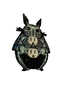 Glow Skeleton Forest Spirit Outlet Cover Holographic Halloween Home Decor