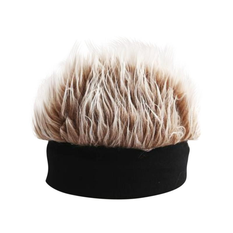 Hat Handsome Simulation Wig Short Hair Retro Hip Hop Spoon Sugar Free Melon Skin Black Gang Landlord Party Favours 2025 New